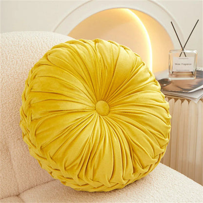 Round Velvet Throw Pillow