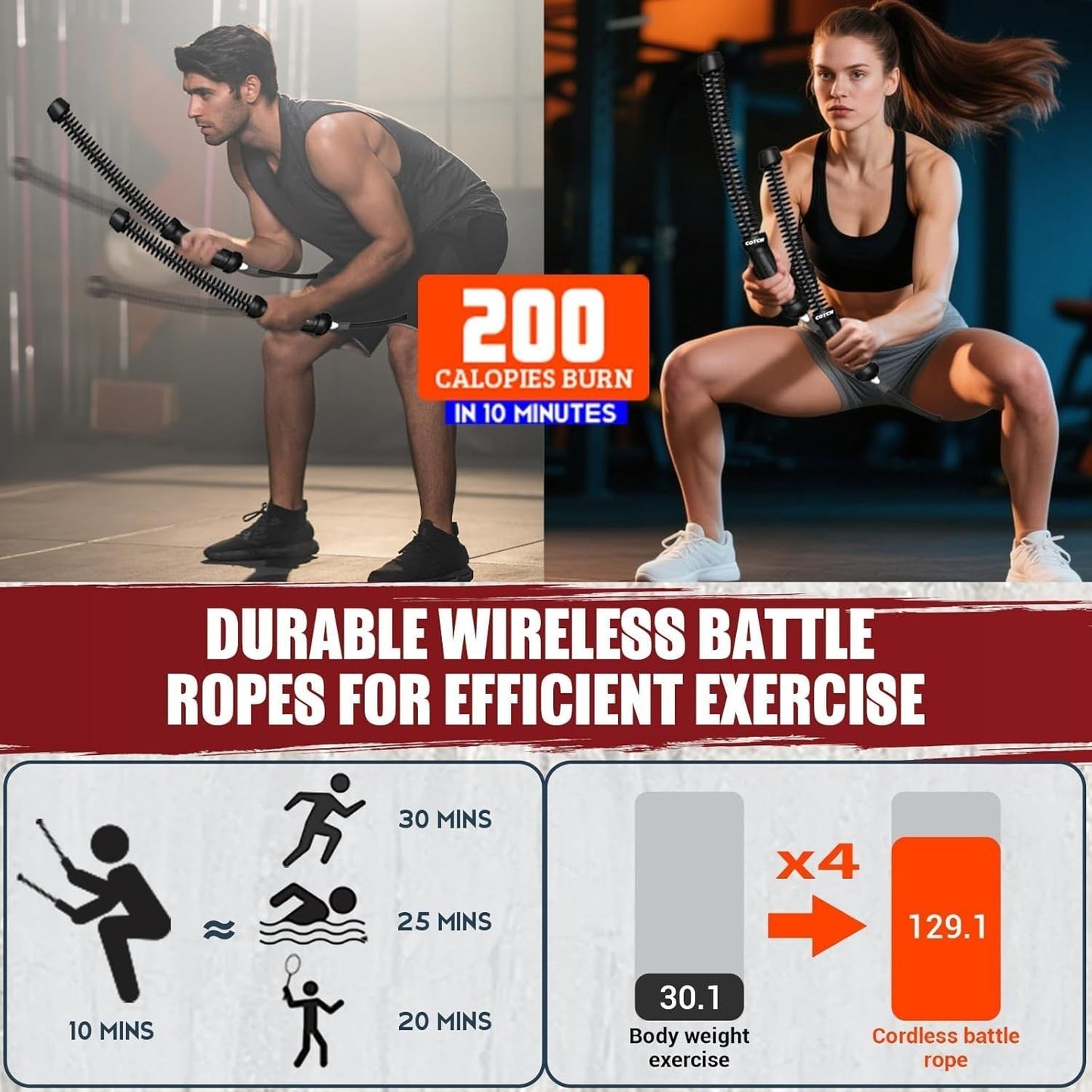 LOUKA™ Ropeless Battle Ropes